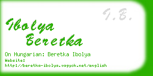 ibolya beretka business card